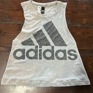 Adidas gray muscle tank